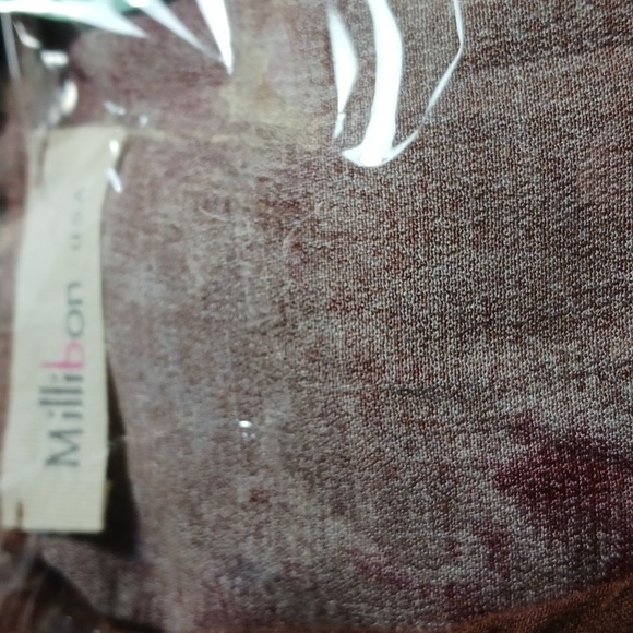 Wild Luxe hi-lo Rust color Tie-Dye Tunic Top - Picture 4 of 6